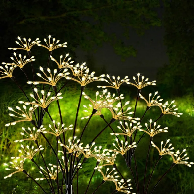 Solar Firework Sway Lights Solar Patio Lamp Outdoor Waterproof Flower Decor Atmosphere for Landscape Garden Yard