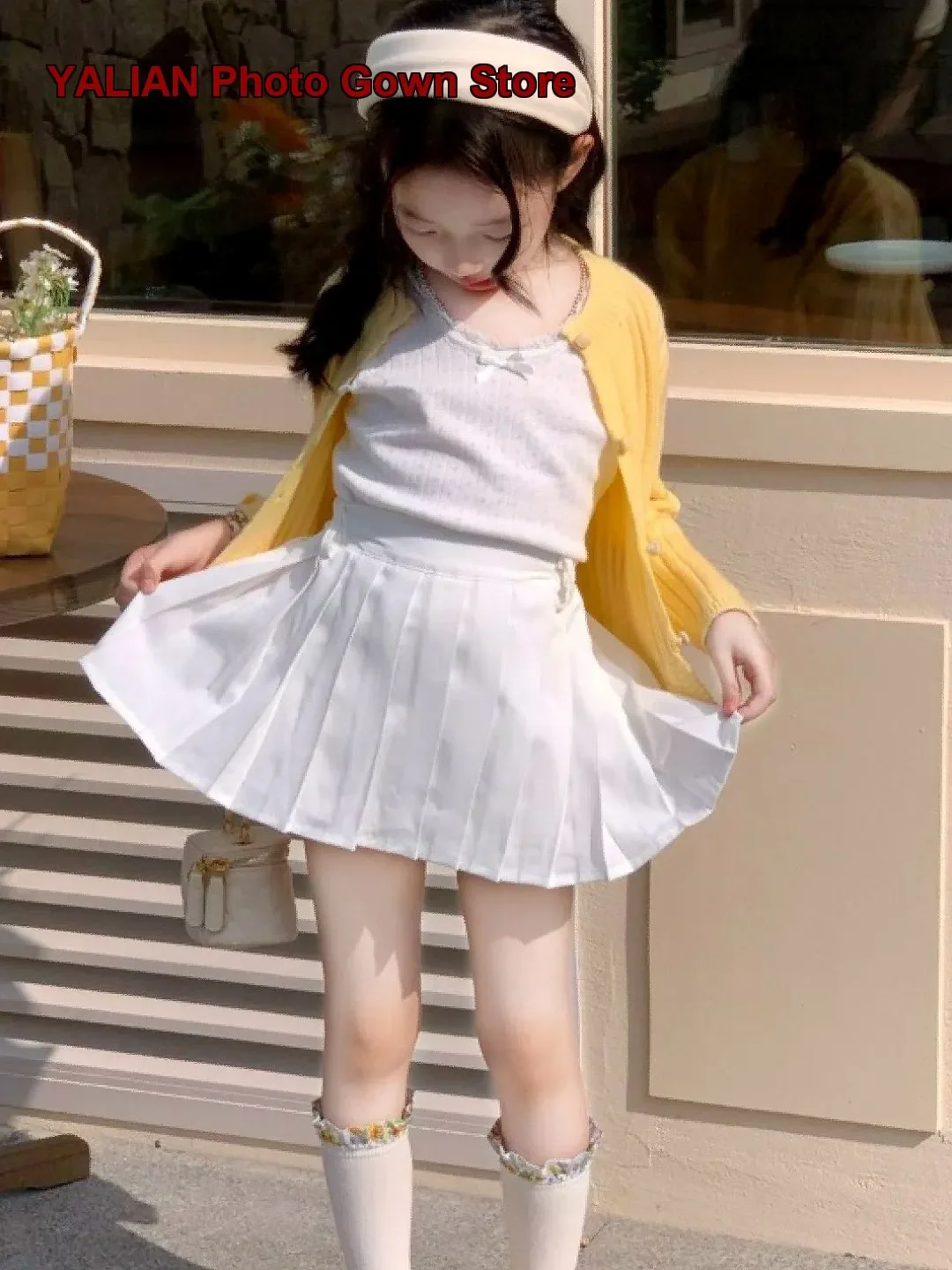 Girls Knit Coat Thin 2026 Spring Autumn Sweet Kids Chic Top