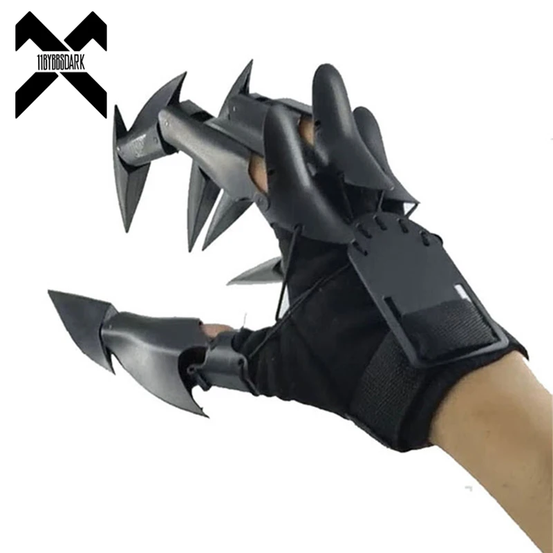 

2022 Halloween Detachable Knuckle Hand Claws Gloves Halloween Accessories ABS Gloves Wizard Cosplay Horror Ghost Hand Props