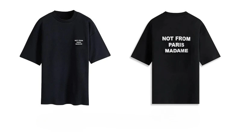

Summer Not From Paris Madame T-shirt Women Cotton Tees Letter Printing Short Sleeve Luxury Brand T-shirt Clothing Y2k Tops