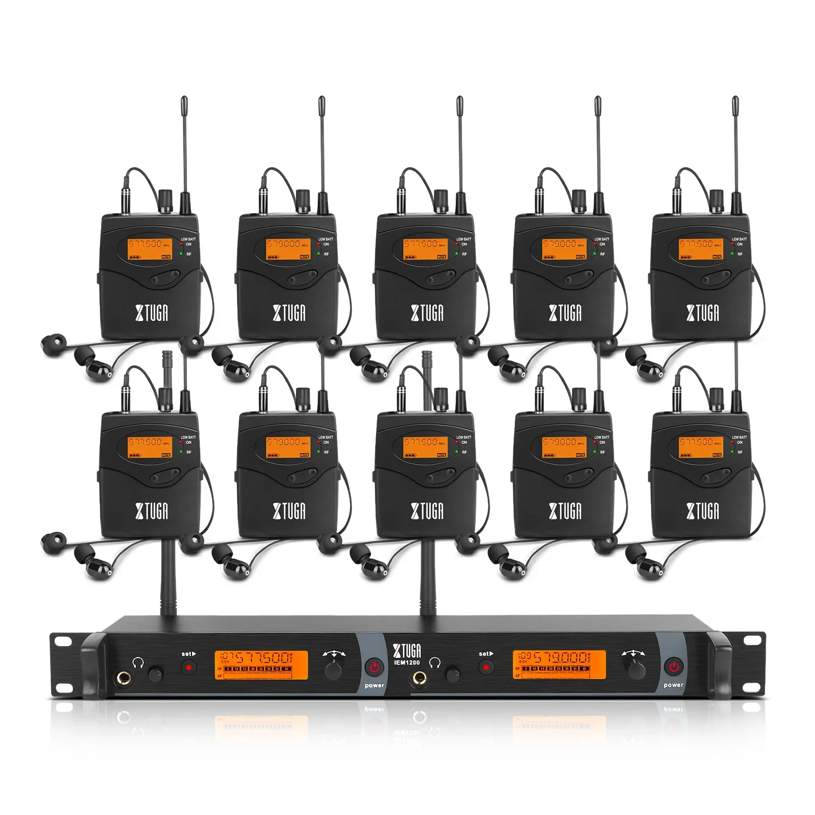 Wireless Stage Ear Return Dual Channel Transmission Band Return Drag Two Performance UHF Monitoring System