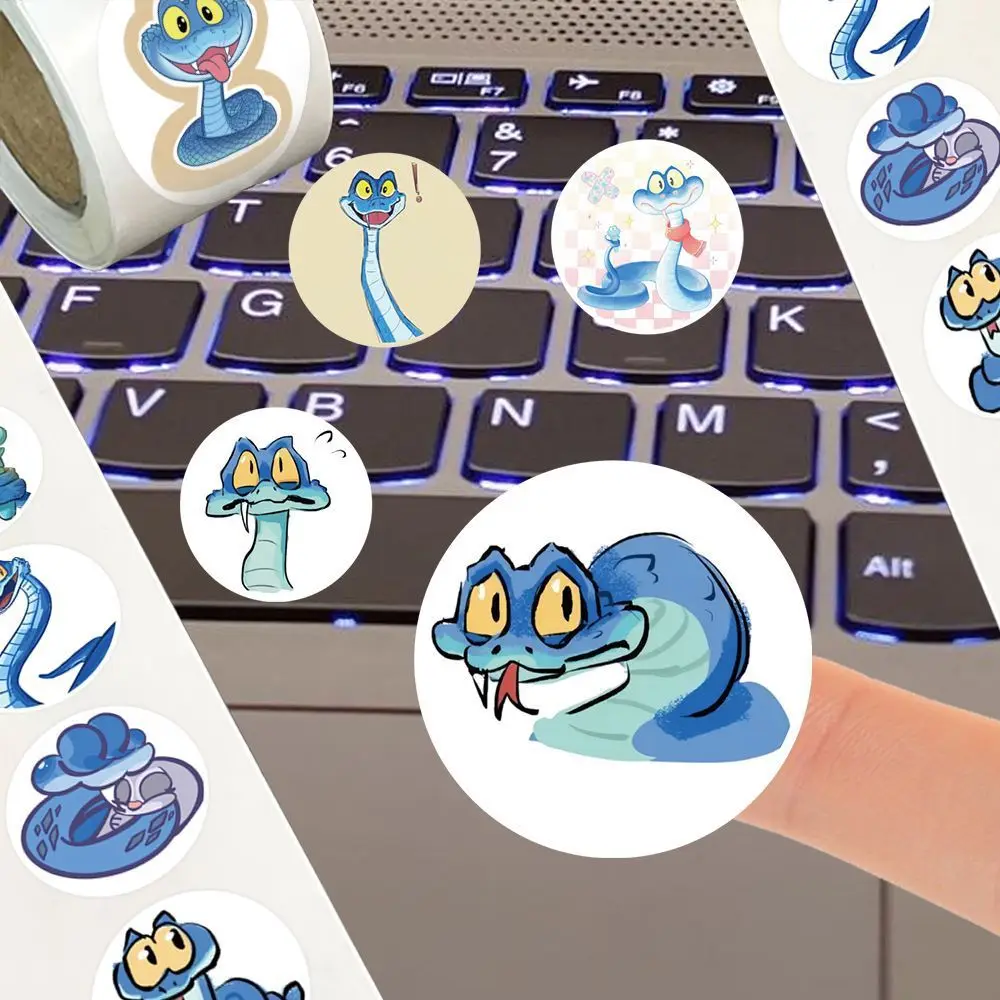500Pcs/Roll Zootopia 2 Gary Snake Sealing Stickers Cute Snakes Cartoon Roll Decal DIY Luggage Phone Guitar Scrapbook Kid Toys