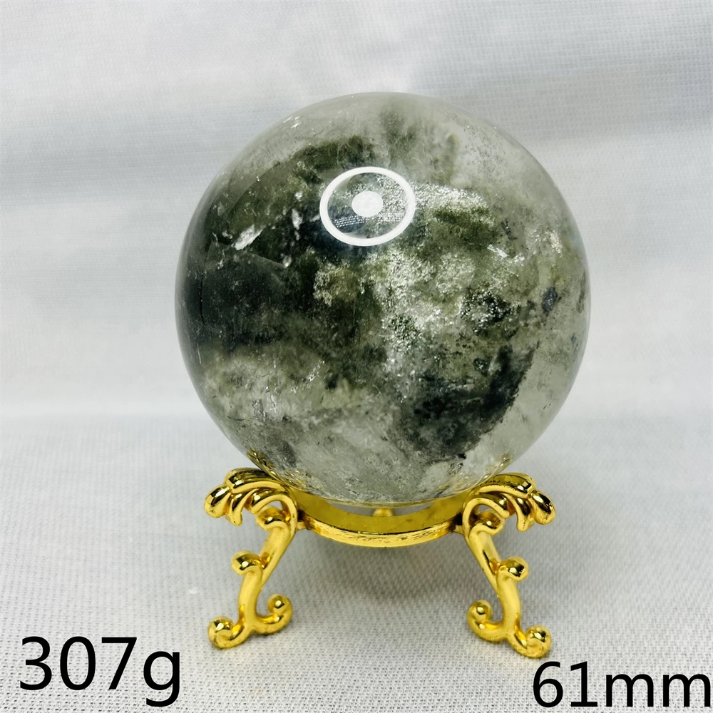 

Natural Gemstone Ball Garden Crystal Rainbow Crystal Green Starry Sky Hand-polished Home Room Feng shui Decoration Witchcraft
