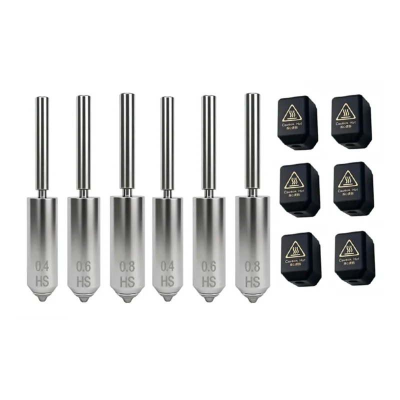 

A13E-For Kobra S1 MAX 0.4/0.6/0.8Mm Integrated Hardened Steel Nozzles Combo 3D Print Wear-Resistant With Silicone Cover Sock