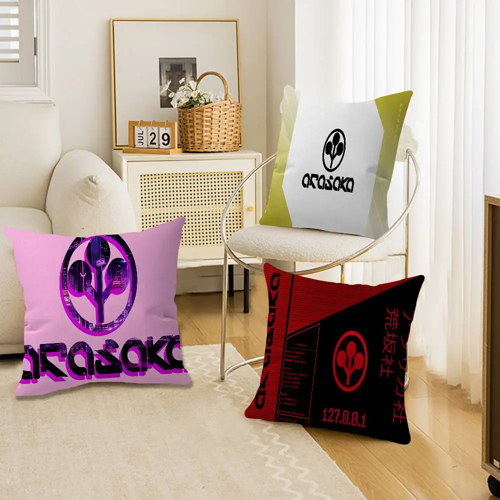 Arasaka Corporation Logo Pillow Anime Pillow Sofa Bed Head Pillow Cover Cushion Cover 45x45 cm Fashion