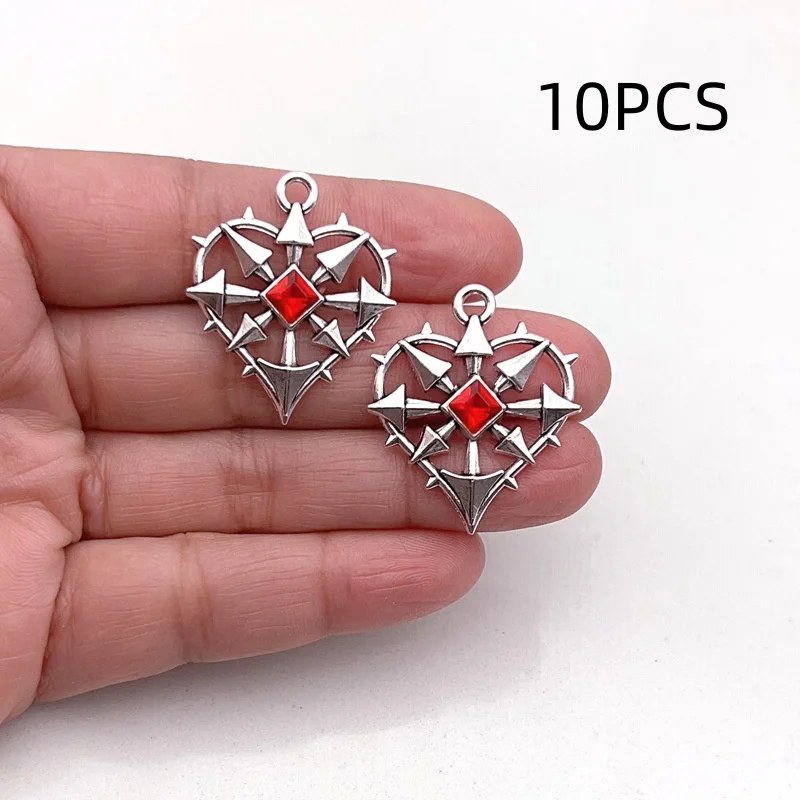 8/10PCS Personalized Gothic Arrow Heart piercing Earrings Necklace Pendant Halloween Thorn Love DIY Jewelry Accessories view 3