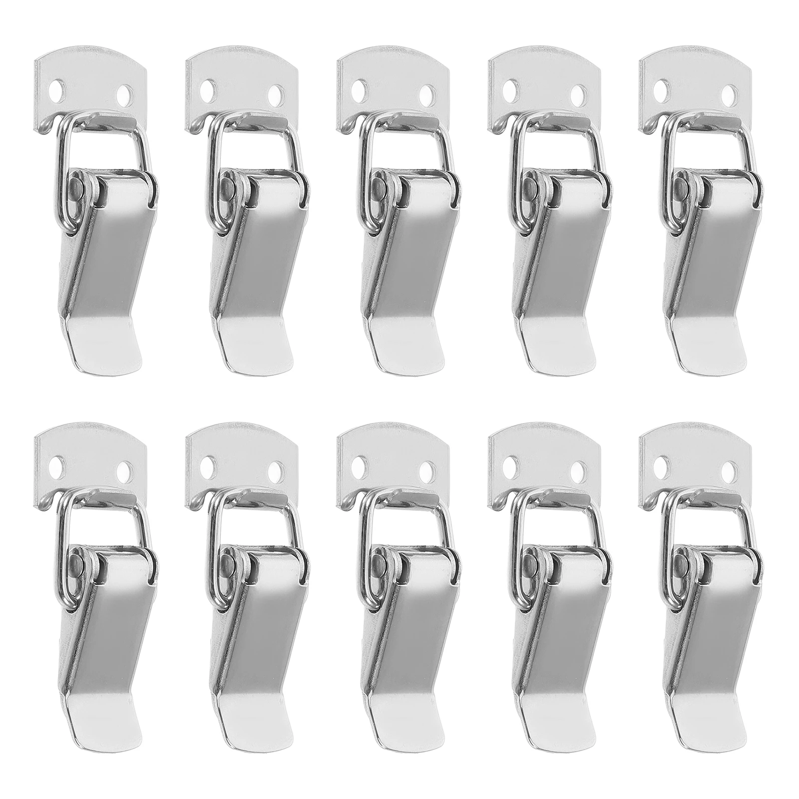

10pcs Stainless Steel Cabinet Locks Durable Child Proof Door Latch Secure Tool Box Garage Bolt Locks Safety Sliding