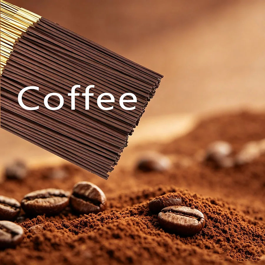 Coffee-Scented Bamboo Sticks 8.66inch Pieces, Purely Handmade, with a Rich Coffee Aroma, Remove Indoor Odors, Freshen the Air, Create a Cozy Atmosphere, Suitable for Offices, Tea Rooms, and Relaxation, a Great Gift Option.