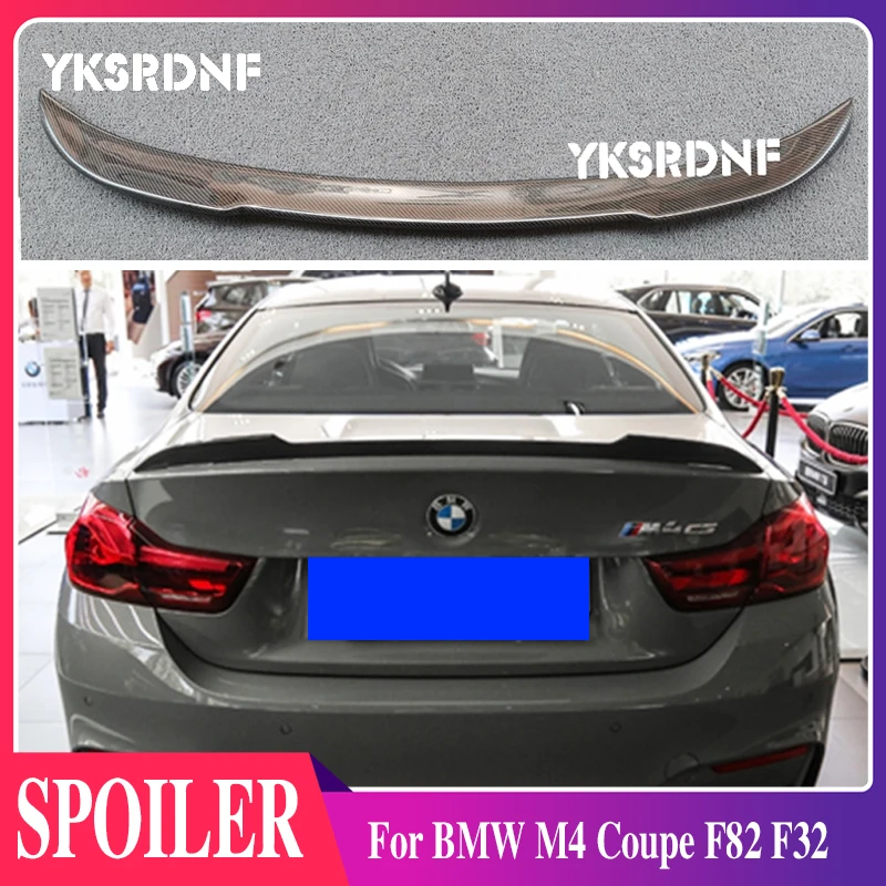 

CS style carbon fiber rear truck spoiler For BMW M4 Coupe F82 F32 M4 Spoiler carbon Wings car styling 2014 - UP