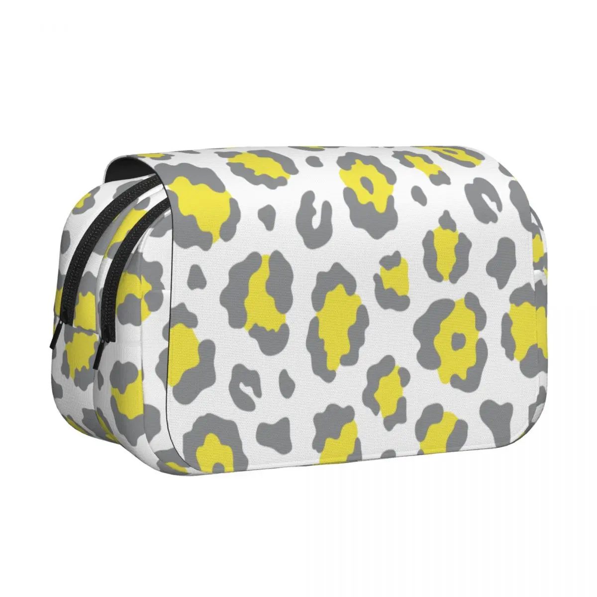 

Leopard Animal Fur Printing Double Clamshell Pen Case Pencil Pouch Pen Box Kids Bag School Supplies Zipper Stationery