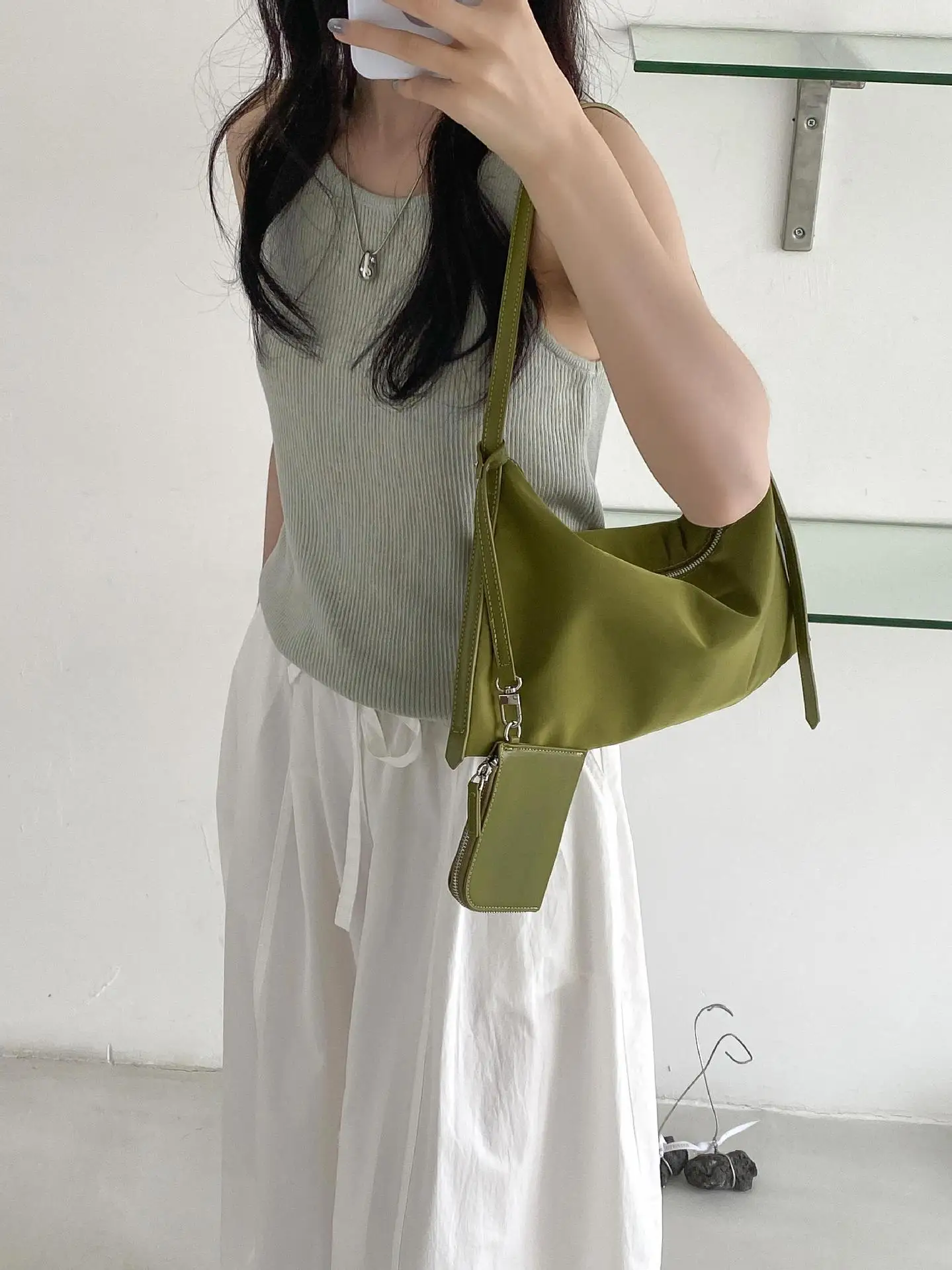 

Fashion Simple Female Underarm Bag Design Versatile New Shoulder Crossbody Bags Women Luxury Trendy Nylon Handbag Casual Solid