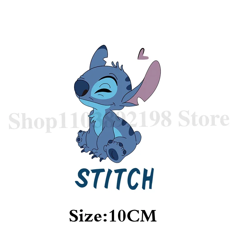 การ์ตูน Lilo & Stitch รถอุปกรณ์เสริมสติกเกอร์ด้านหลังดูกระจกน่ารักตกแต่งรูปลอกกันน้ํา UV DTF หน้าต่างรถสติกเกอร์