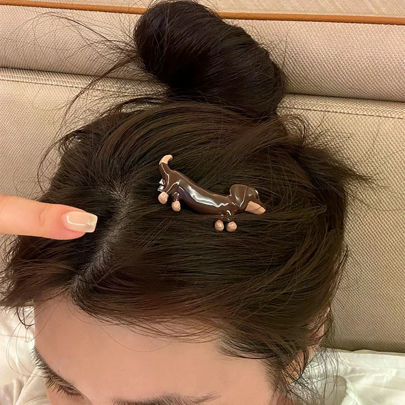 Cartoon Hair Clip Cute Dog Shape Side Bangs Clip Makeup Tools For Female Ladies Hairpin Girls Headwear Accessories Gifts