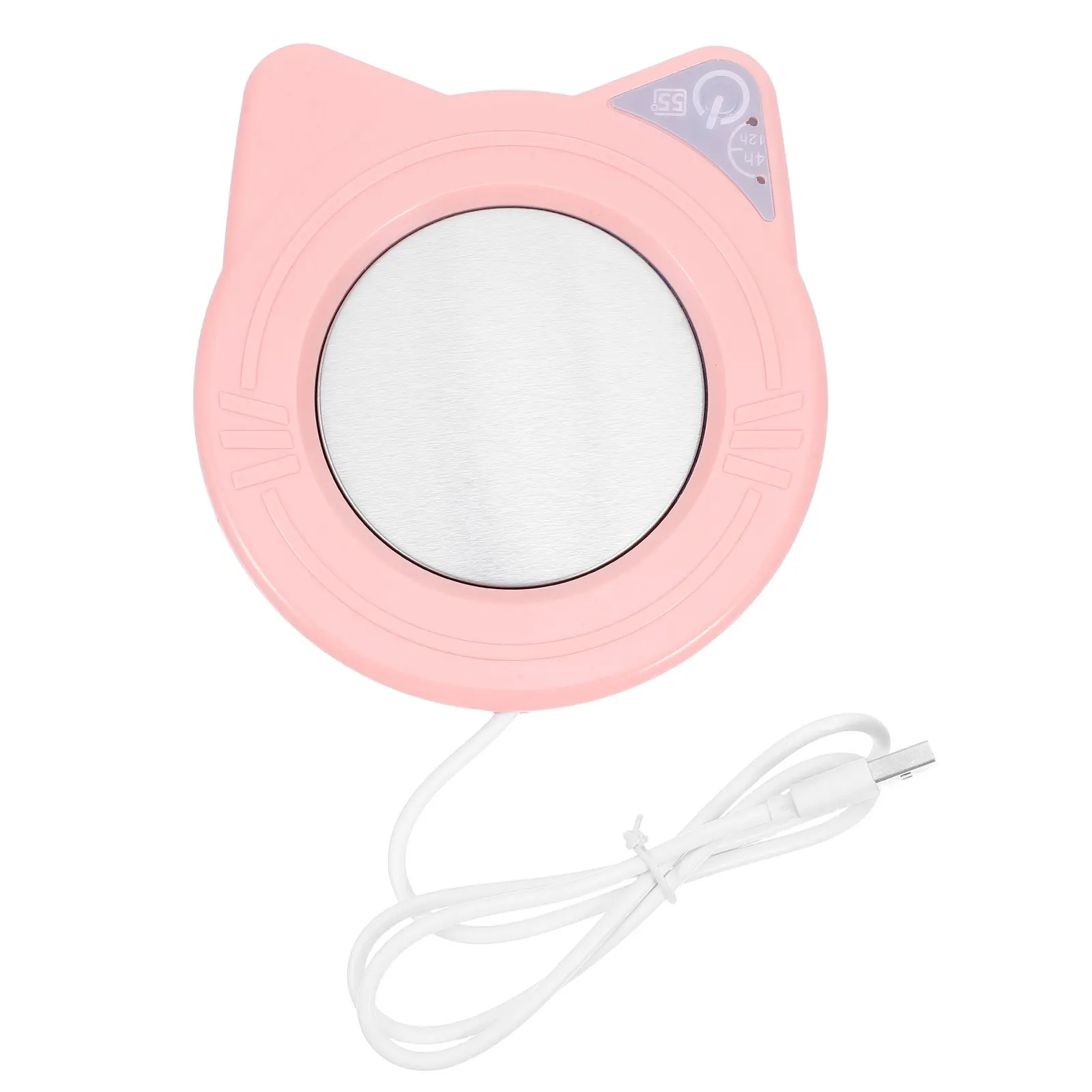 

USB-подогреватель для кружек в форме кошки, электрический подогреватель напитков для кофе и чая, для офиса и дома, подогреваемая подставка для кружек, подогревающая тарелка для напитков