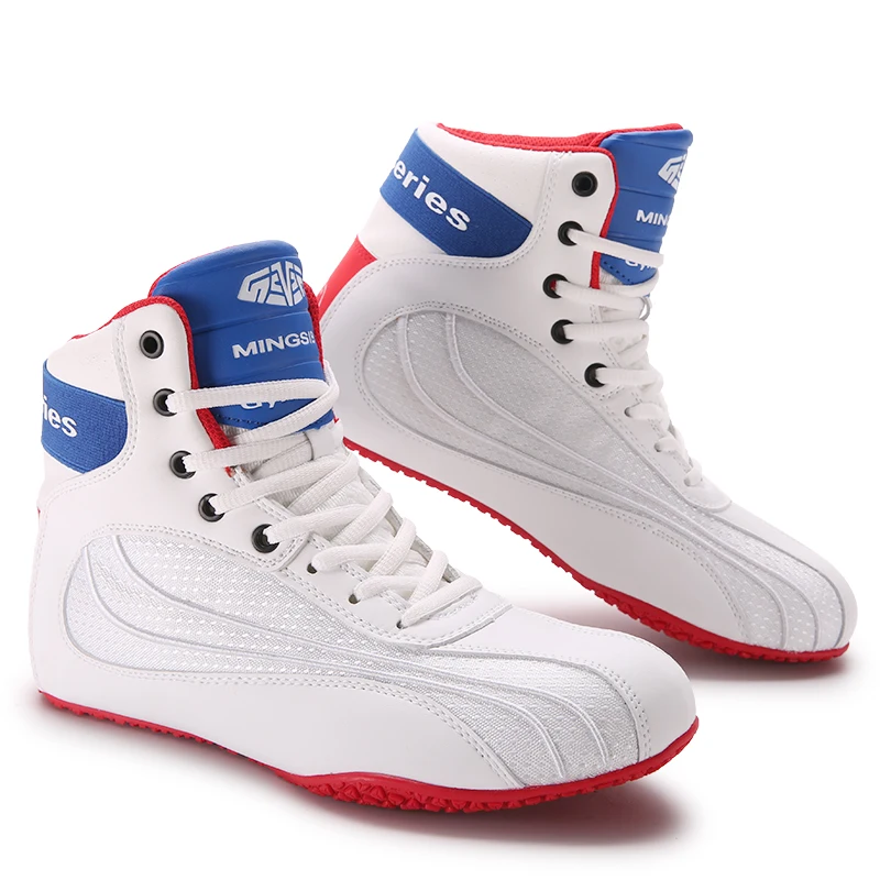 

New High Top Professional Combat Boxing Shoes Daily Versatile Comfortable Wrestling Shoes Lightweight Breathable Sports Shoes