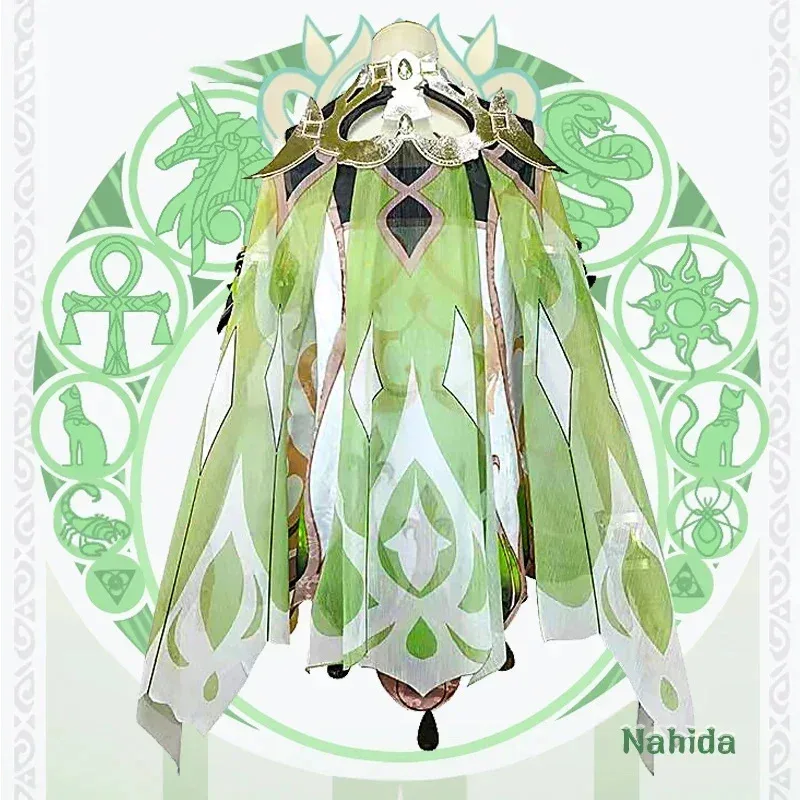 qq98Genshin Impact Nahida Costume Cosplay Parrucca uniforme di carnevale per adulti Anime Costumi di Halloween Gioco per donne Lesser Lord Kusanali
