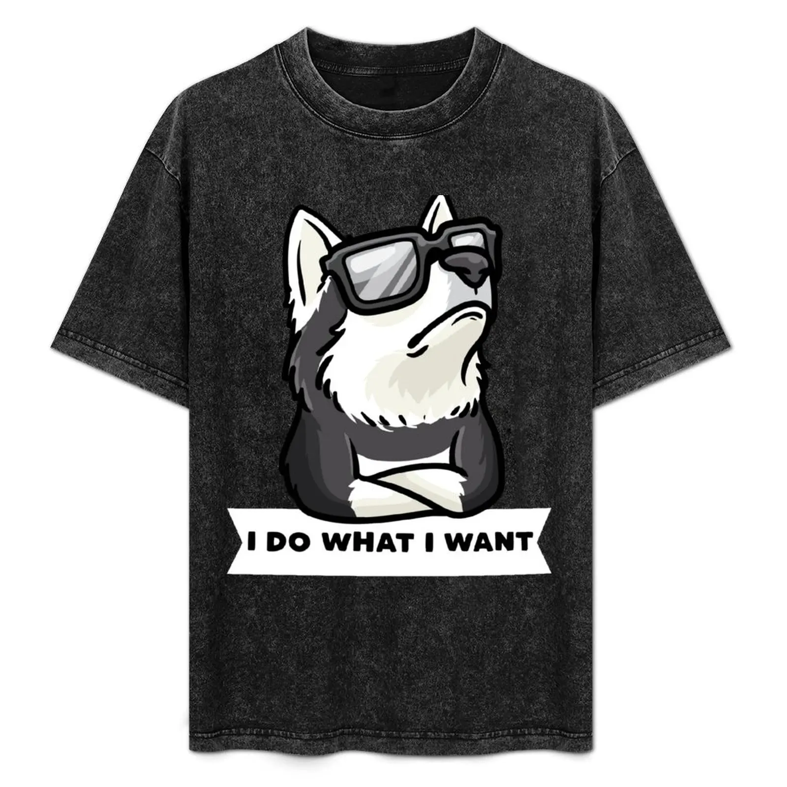 

Stubborn Pomsky Dog Funny T-Shirt Holiday Party T-Shirt for Men