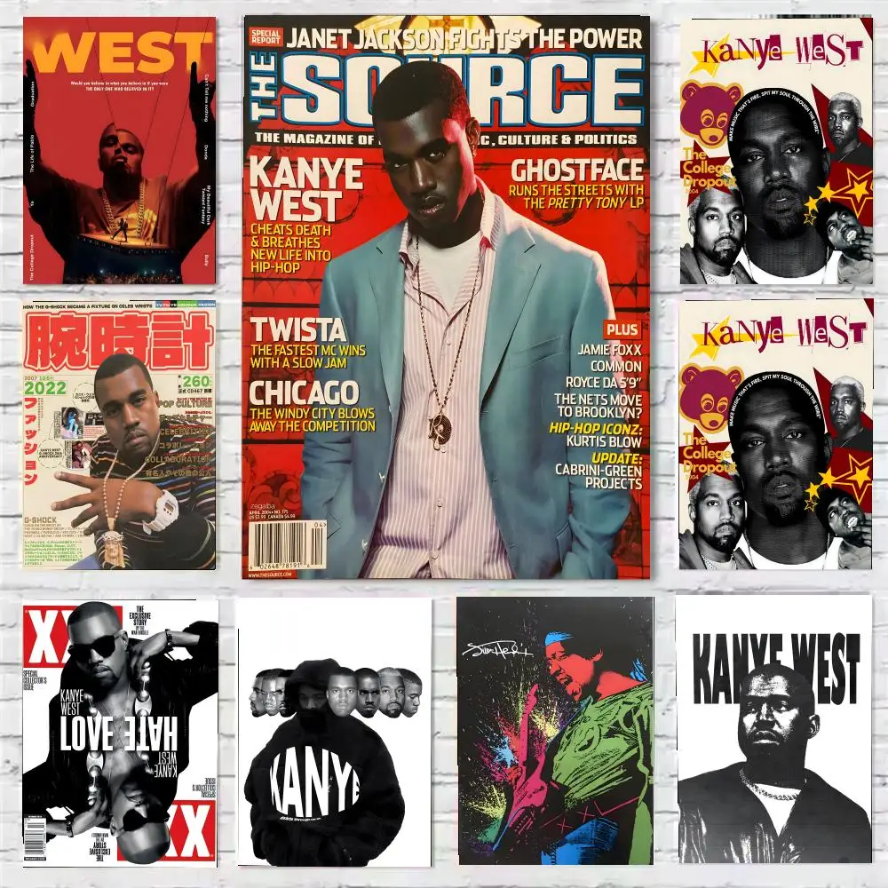 Hip-Hop Rapper K-Kanye West Poster Wall art print art suitable for living room bedroom bar parlor home decoration gift