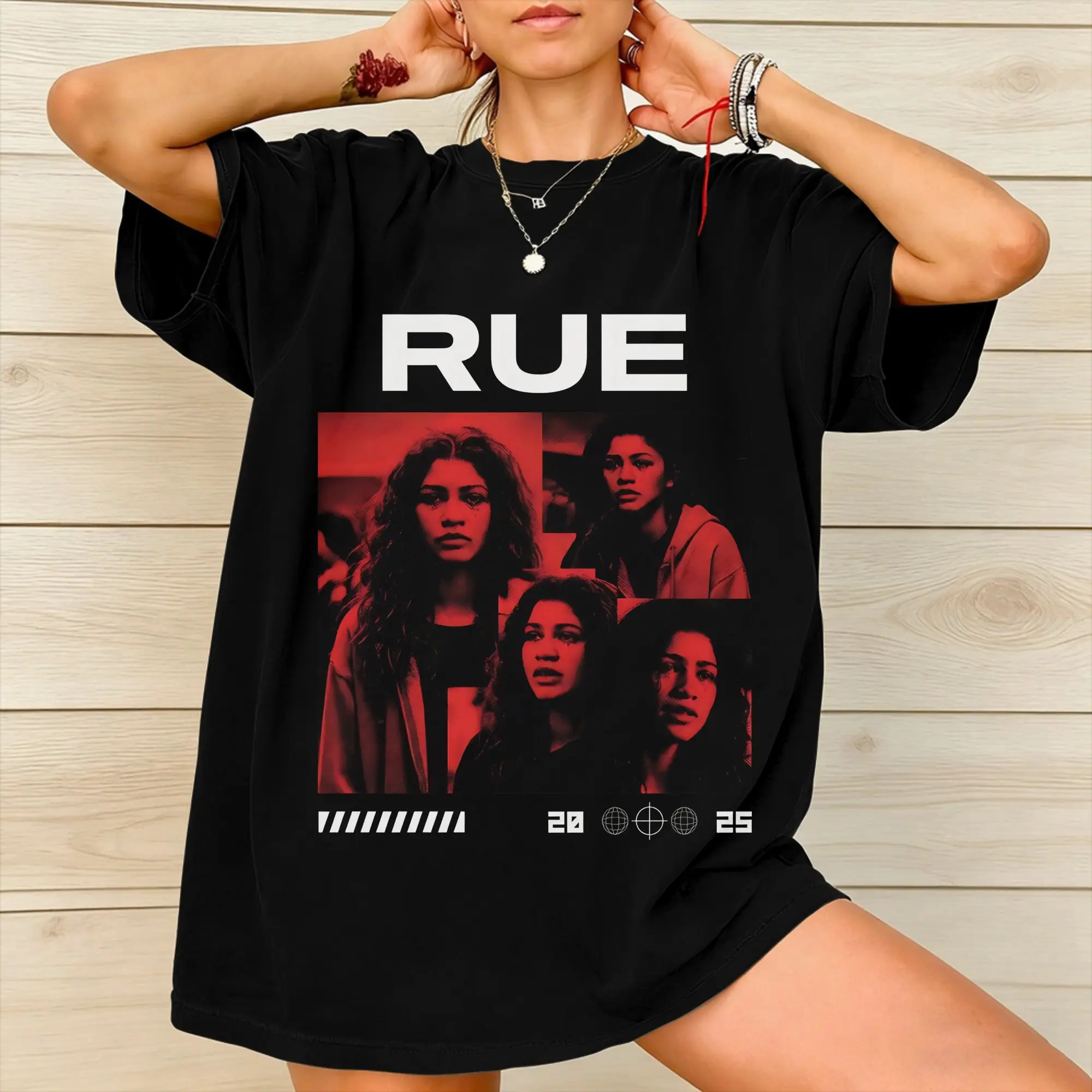Ruby Rue Zendaya Graphic Print T Shirt for Men Women  Pure Cotton  Tee Shirt Clothes