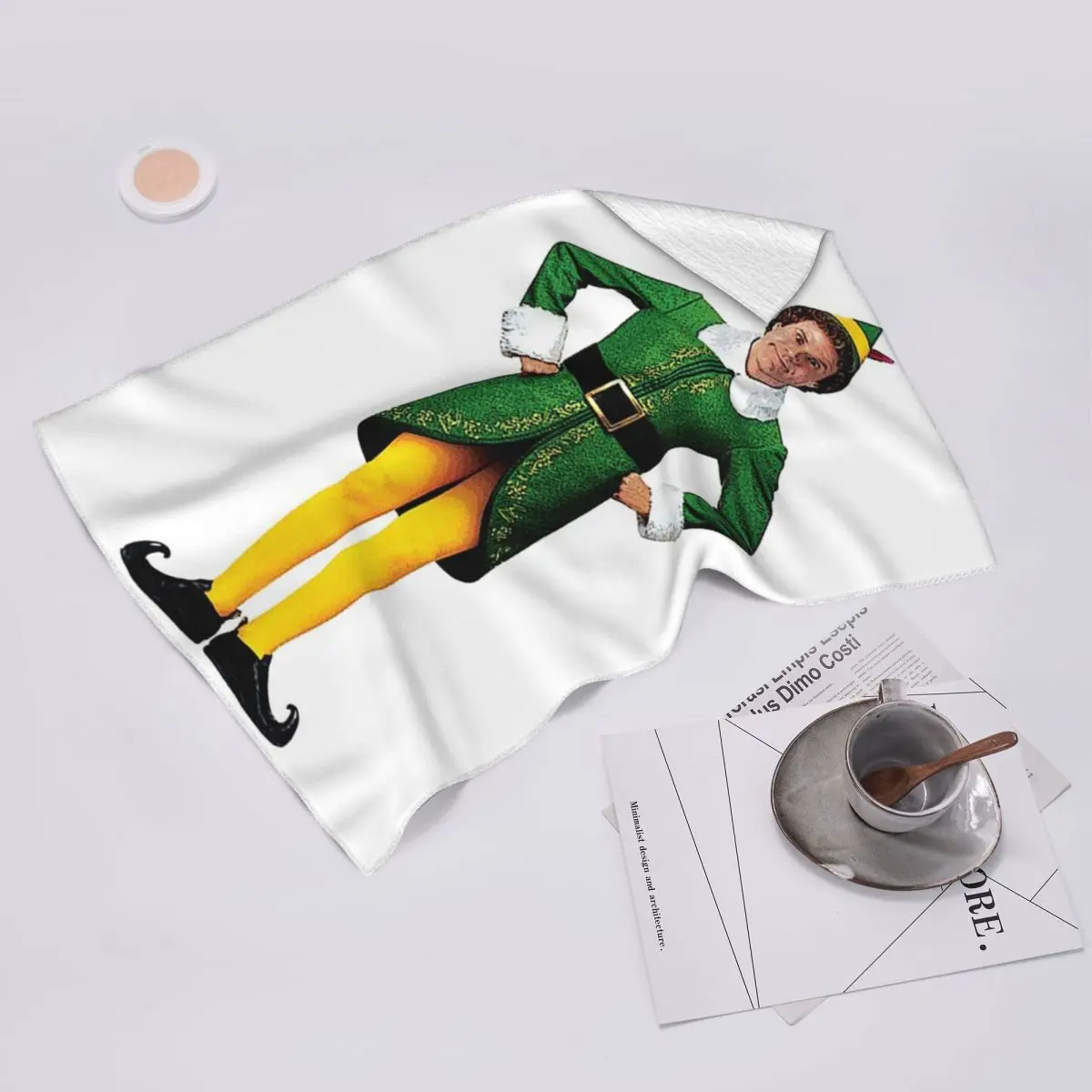 Custom Buddy The Elf, Christmas Movie, Arms Akimbo Will Ferrell Soft Face Towel Quick Dry Pool Bath Cotton Towels Breathable