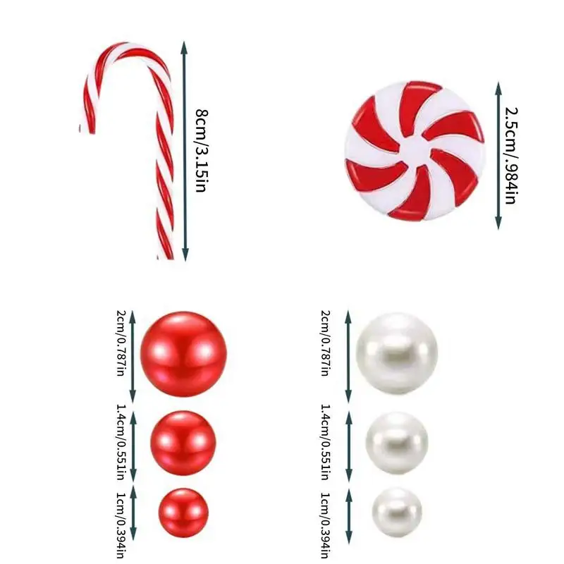 Christmas Floating Pearls Christmas Floating Candles Candy Cane Pearl Bead Vase Fillers For Centerpieces DIY Weddings Baby