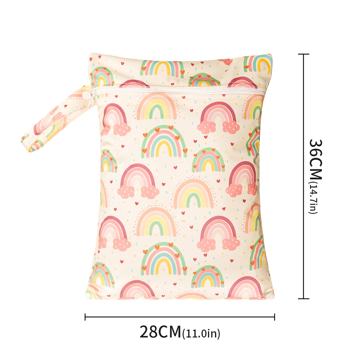 HappyFlute New Cute Print 28*36CM Multifunction Reusable Waterproof Can Be Hung or Carried Wet &Dry Separation WetBag