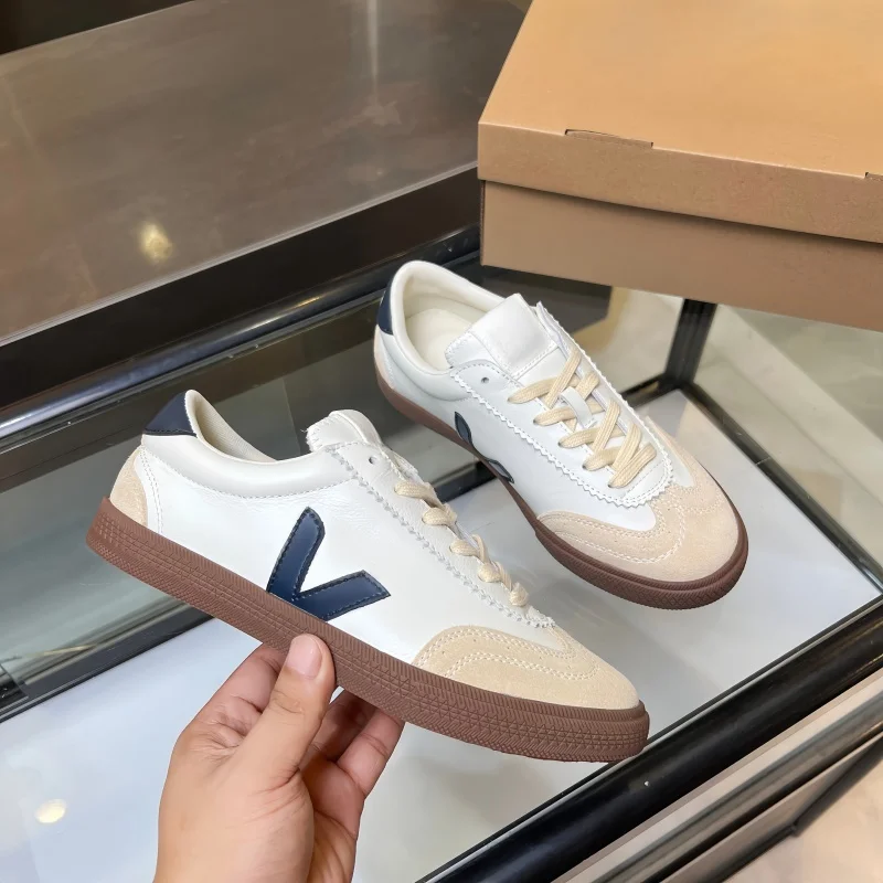 Zapatillas Casuales Dequn, Diseño Primavera 2026, con Nudo, Suela Plana, Versátiles, de Cuero Genuino Blanco, para Mujer