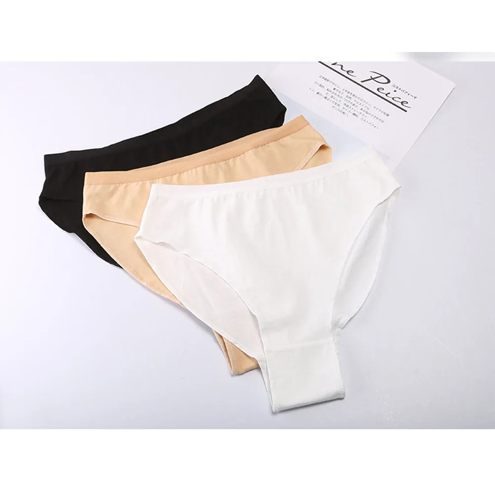

3pcs High Waist Dance Briefs Ballet Underwear Panties For Gymnastics Leotards Kids (White Size 160)