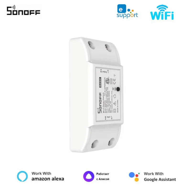 Itead Sonoff Basic Smart Wifi Wireless Switch Basicr2 Diy Automation Module Offline LAN Control For Ewelink Alexa Google Alice