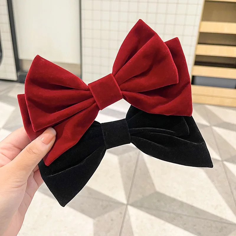 Retro Bow Hair Clip Women's Back of the Head Princess Head Clip Temperament Elegant Fashion Out Hundred Hair Accessories