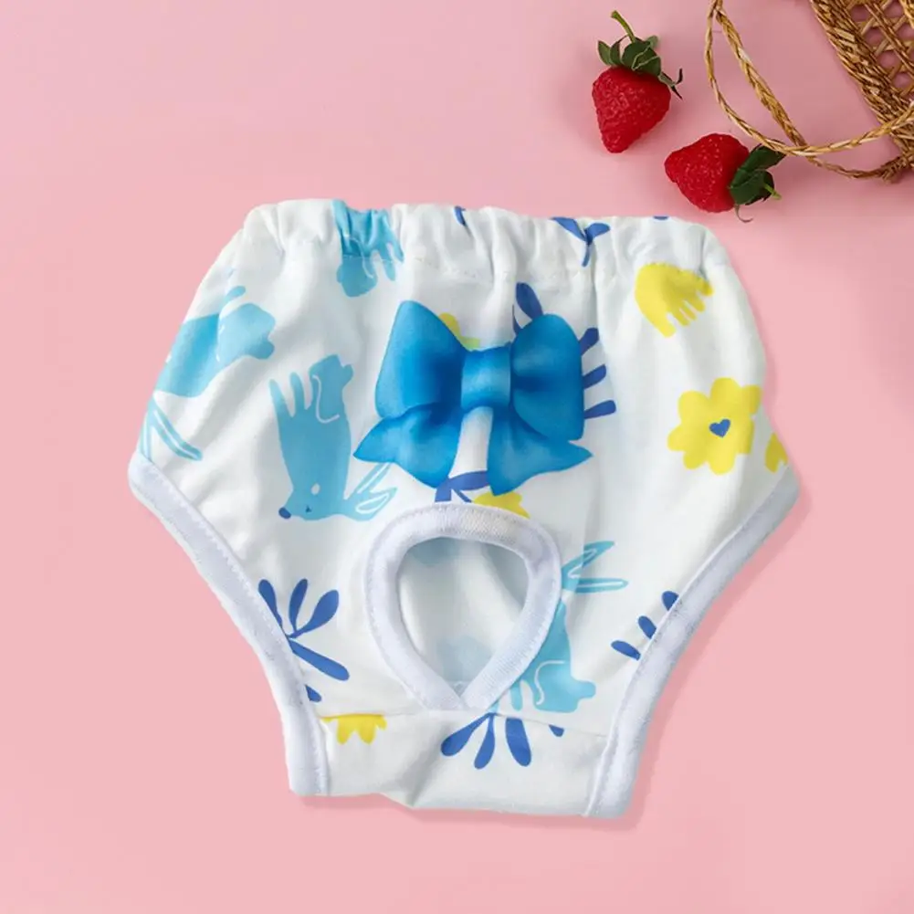 Breathable Dog Diapers Pet Menstrual Pants Vibrant Pattern Printed Dog Diapers Flower Dog Diaper Clothes Pet for Comfortable