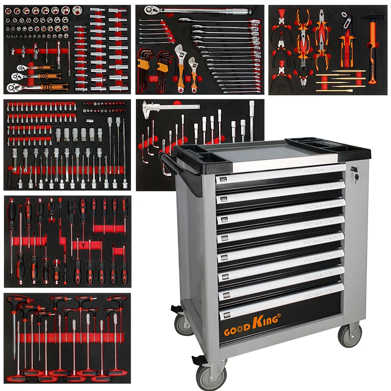 421 Pcs Tool Sets Rolling Box Heavy Duty Stainless Steel Tool Chest 7 Drawers Tool Cabinet Cart Trolley