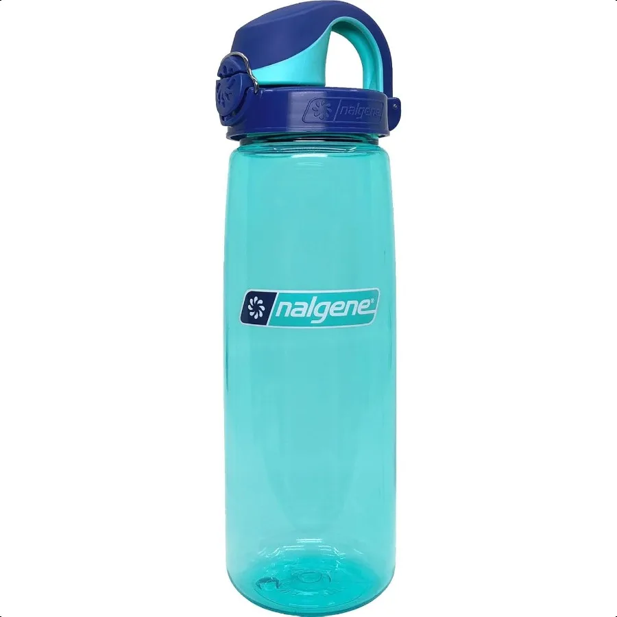 

Sustain Tritan BPAFree On The Fly Water Bottle Made with Material Derived from 50 Plastic Waste 24 OZ Blue with Aqua