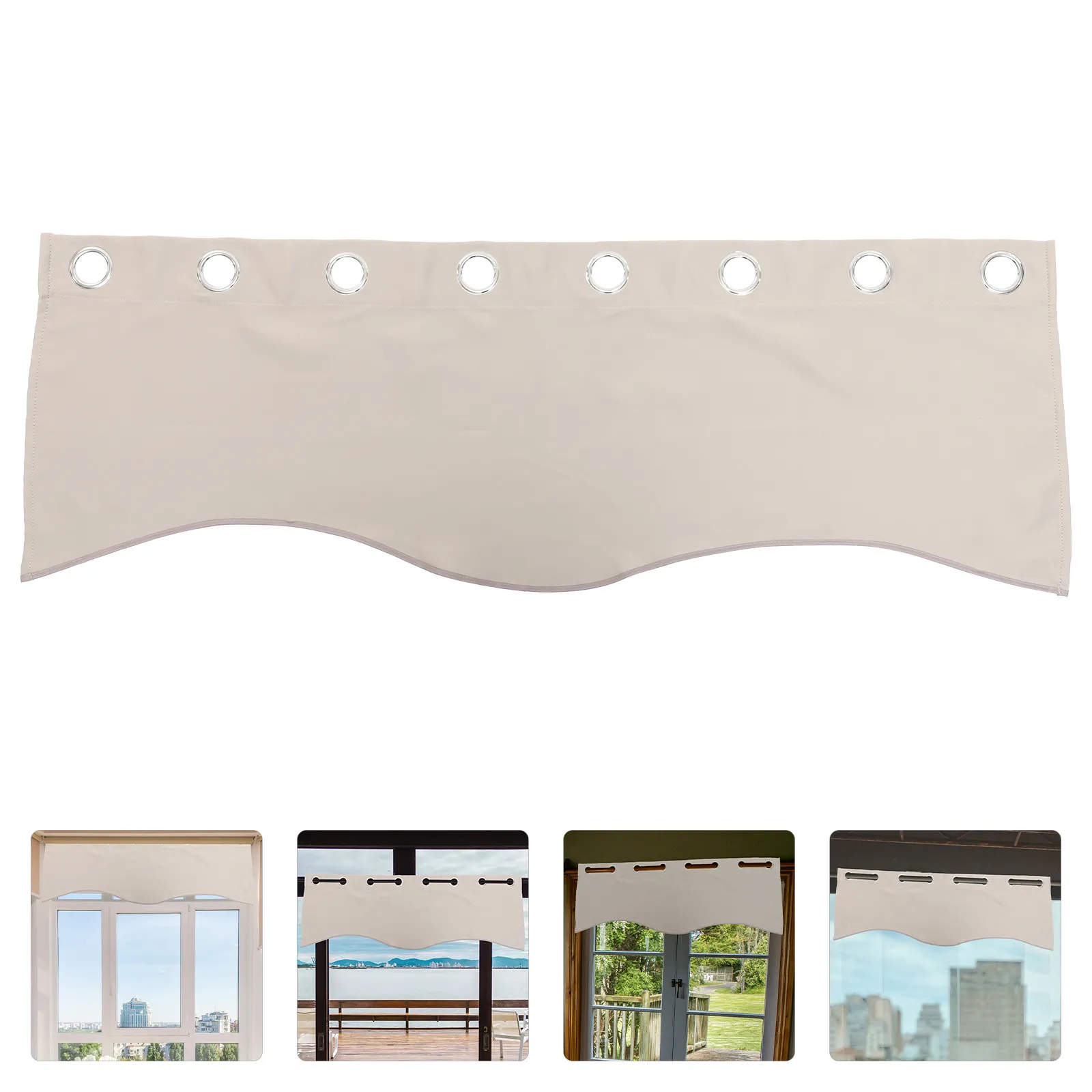 132X46cm Kitchen Blackout Window Curtains Short Curtain For Bedroom Living Room Home Decor Grommet Top Small Drapes