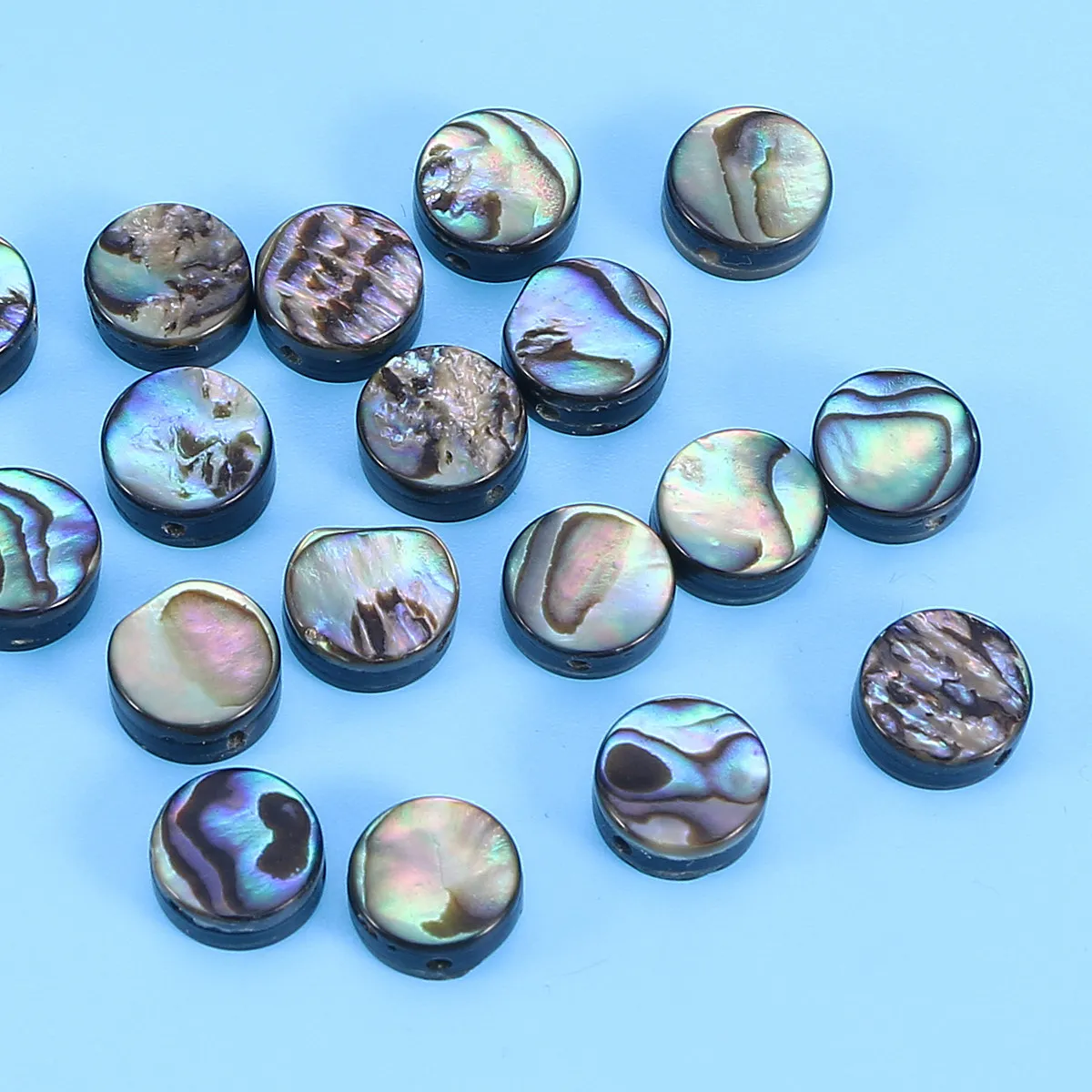 

20Pcs 10Mm Abalone Shell Loose Beads Premium Smooth Safe Jewelry Making Supplies DIY Craft Necklace Bracelet Pendant Kit