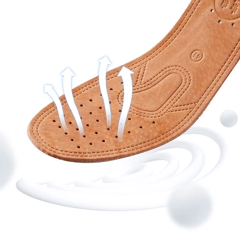 

1Pair Large Size Ultra Thin Breathable Leather Shoe Insoles Absorb Sweat Deodorant Replacement Inner Soles Shoe Insole Pads