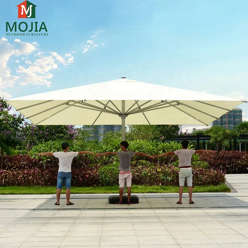 5x5m Square Commercial Foldable Waterproof Anti UV Outdoor Parasol Large Umbrella For Cafe Hotel Restaurant Patio