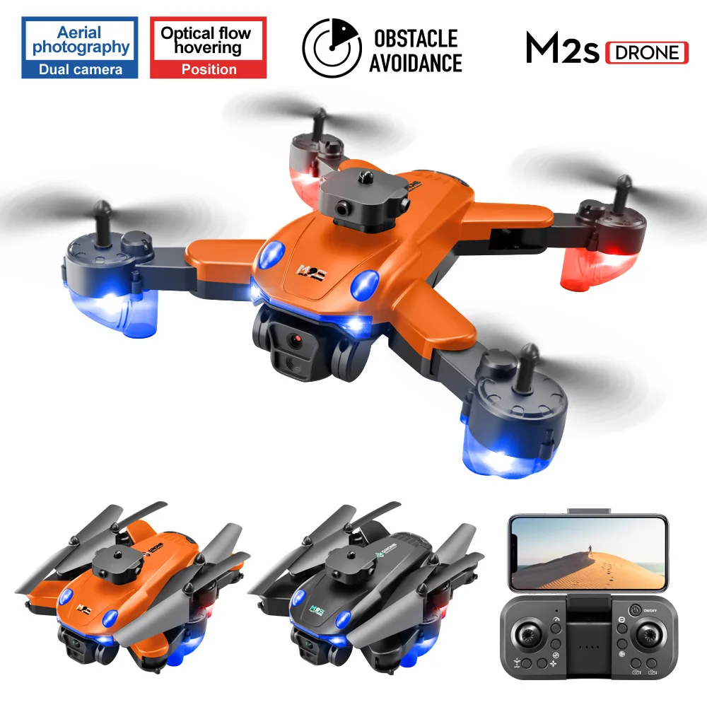 M2S Children's Toy Drone Optical Flow Positioning Aerial Photography Four Axis Aircraft Dual Camera Four sided Obstacle Avoidanc