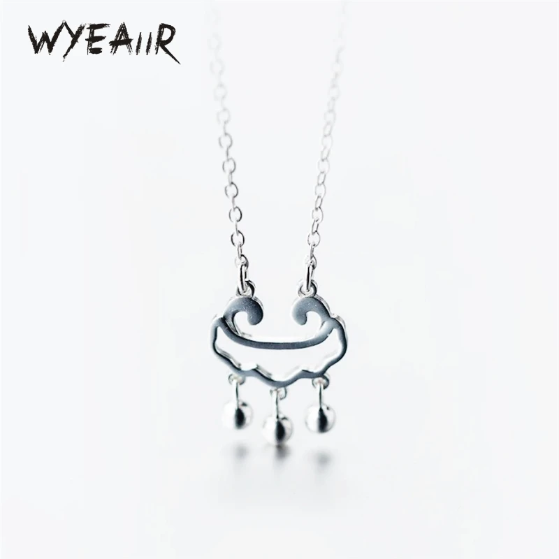 WYEAIIR 925 Sterling Silver Creative Lucky Long Life Lock Fine Jewelry Luxury Female Necklace For Women Party Birthday Gift