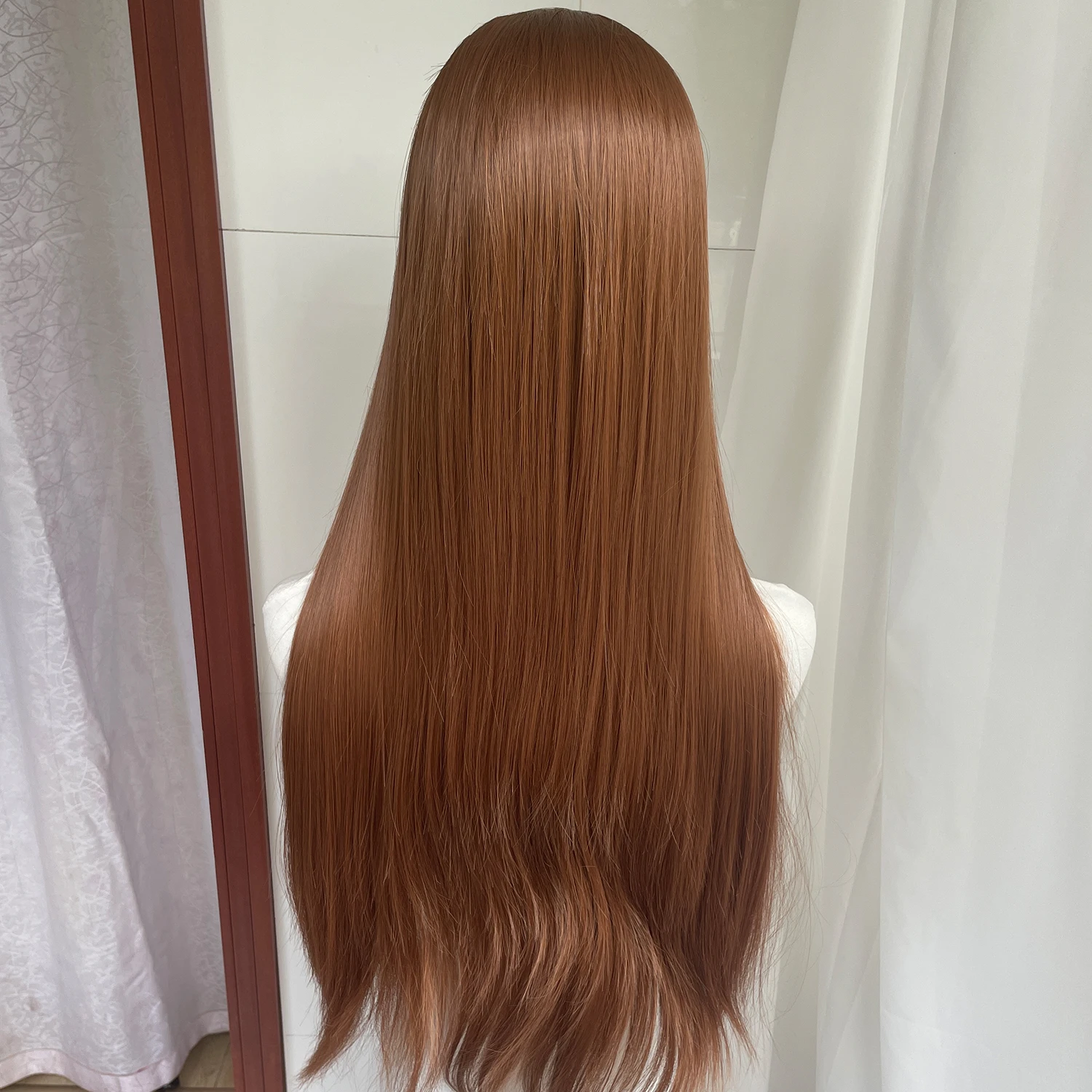 26in Honey Brown Lace Front Wig 150% Density