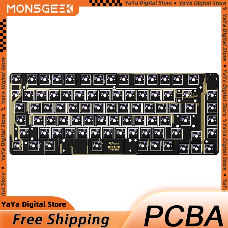 Akko MOD007 Per-key Flex-Cut South-facing PCBA for MOD007 V1 V2 MonsGeek M1 Mechanical Keyboard Kit