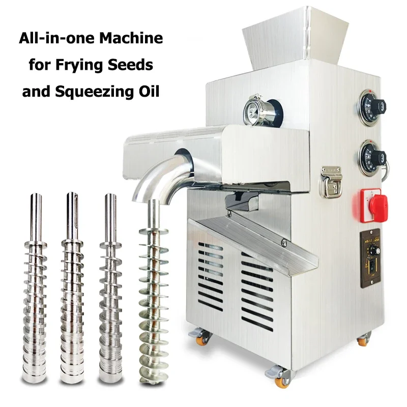 

Squeezing and Frying Seeds Integrated Machine Small Commercial Peanut Walnut Flax Sesame Rapeseed Oil Hot Presser