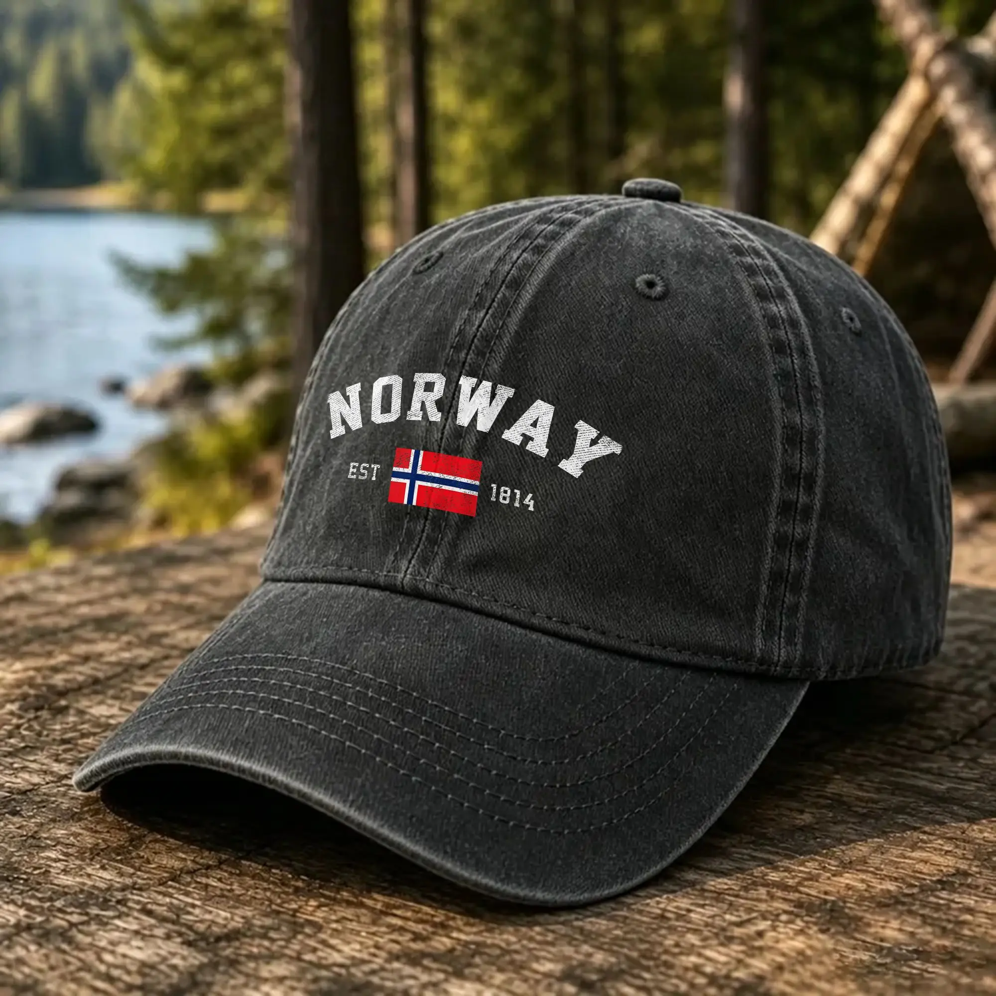 Norway Est  Norwegian Flag Independence Day Sun Baseball Cap Unisex Men Washed Trucker Hat Breathable Tennis Skate Baseball Caps - view 2