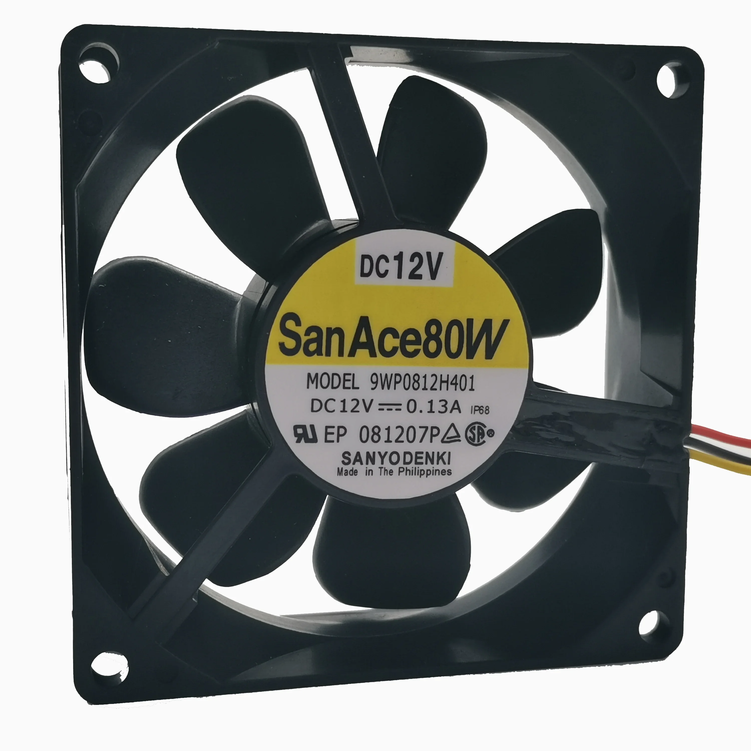 For Sanyo 9wp0812h401 DC12V 8025 0.13a 8cm 80*80*25MM waterproof silent cooling fan