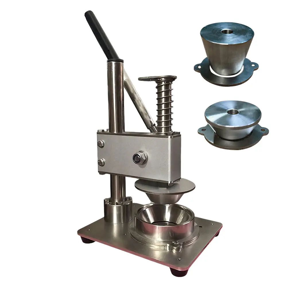 Egg Tart Skin Press Machine, High Efficiency 15-20 Pcs/min, Manual Tartlet Former with Interchangeable Molds for Bakery Shop