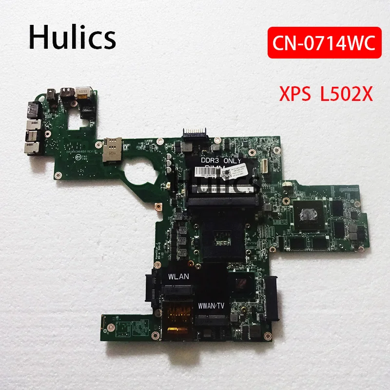 

Hulics Used CN-0714WC 714WC 0714WC DAGM6CMB8D0 Laptop Motherboard For Dell XPS L502X Main Board HM67 GT 540M 2GB Mainboard