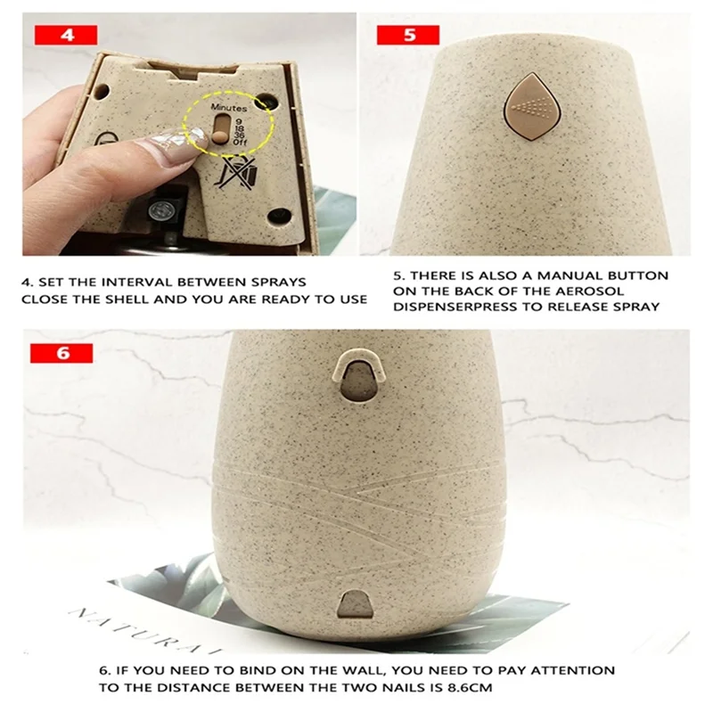 1Pc Eco-Friendly Leaf-Shaped Fragrance Diffuser Has An Automatic Timer And Is Suitable For Use In Homes And Officesab13