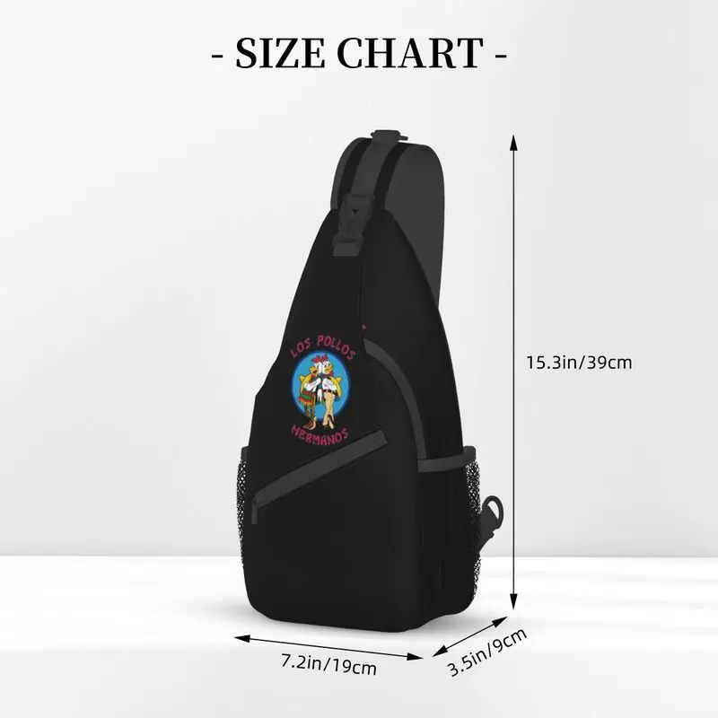 Los Pollos Hermanos Breaking Bad Sling Chest Crossbody Bag Men Casual The Chicken Brothers Shoulder Backpack for Hiking