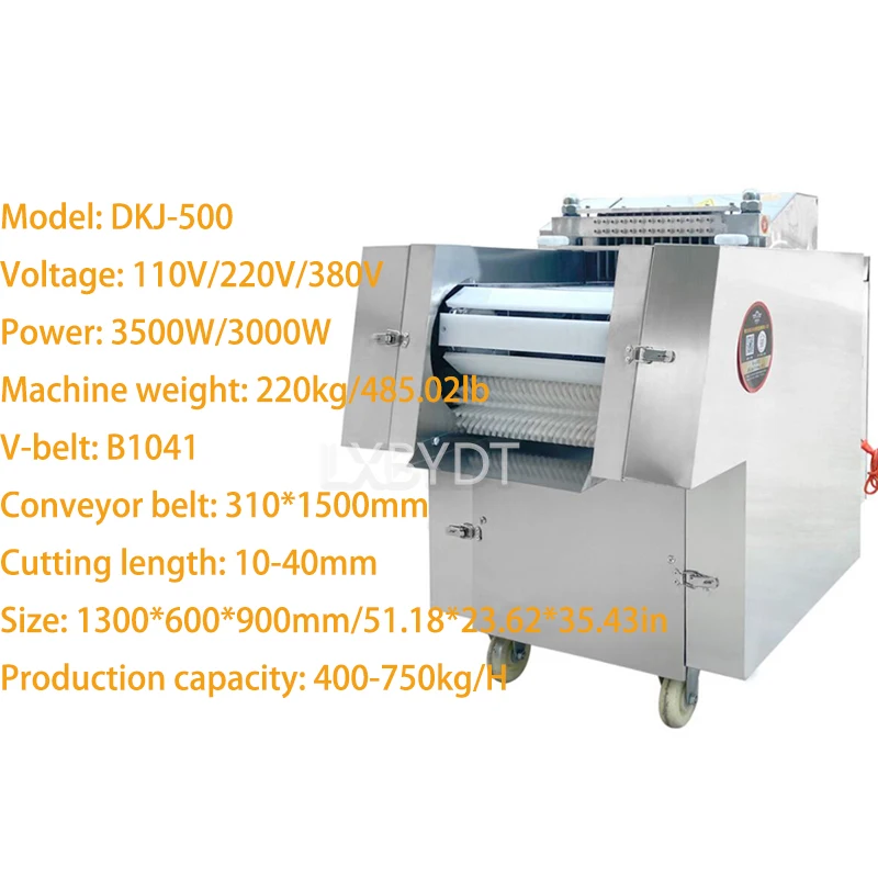Poultry Block Cutting Machine, Meat Dicing Equipment, Heavy Duty Stainless Steel Chicken Chopper For Large Output