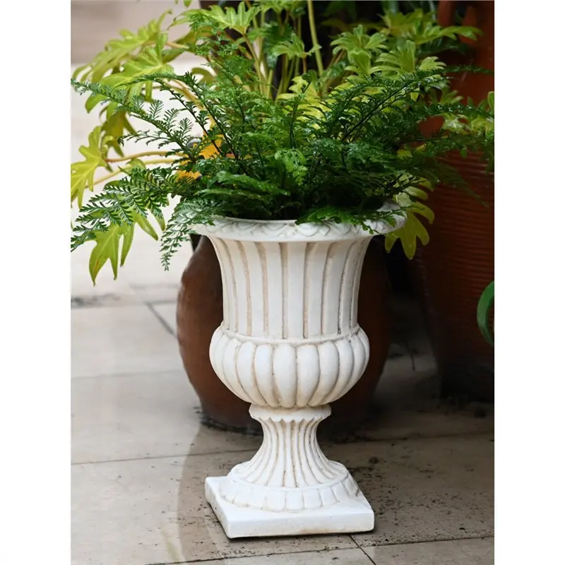 Retro European Roman flower pot large diameter trophy pot succulent flower utensil floor-to-ceiling high pot garden decoration b